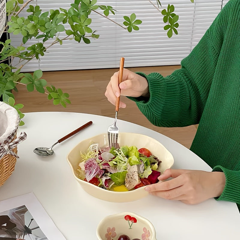 6pcs, Japanese-style 304 stainless steel Western cutlery, high-quality knife, fork, and spoon set, suitable for home, festive parties, and hotels