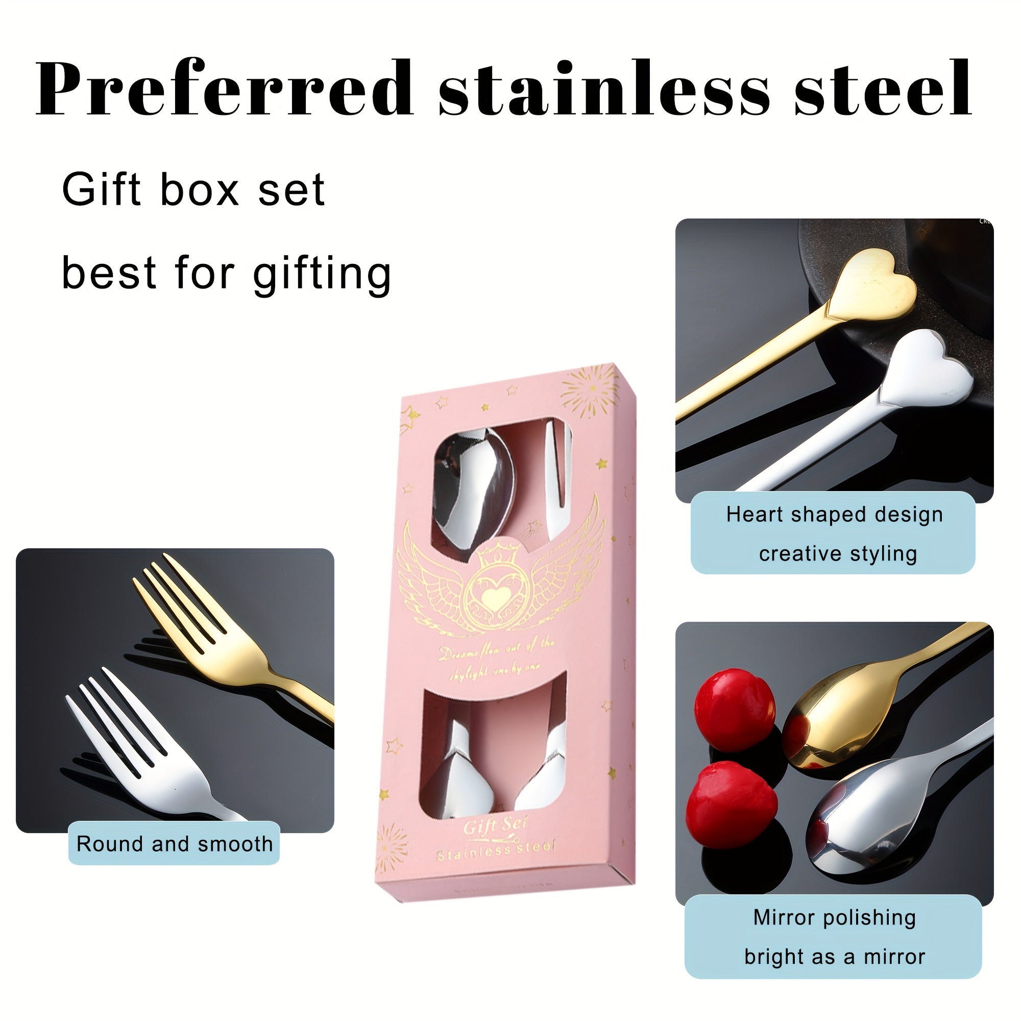 2pcs Personalized and Fun Laser Engraving Tableware Set, Christmas and Birthday Gifts for Mom, Grandma, Grandpa, Best Friends, Christmas Gifts, Holiday Gifts, Party Gifts, Birthday Gifts