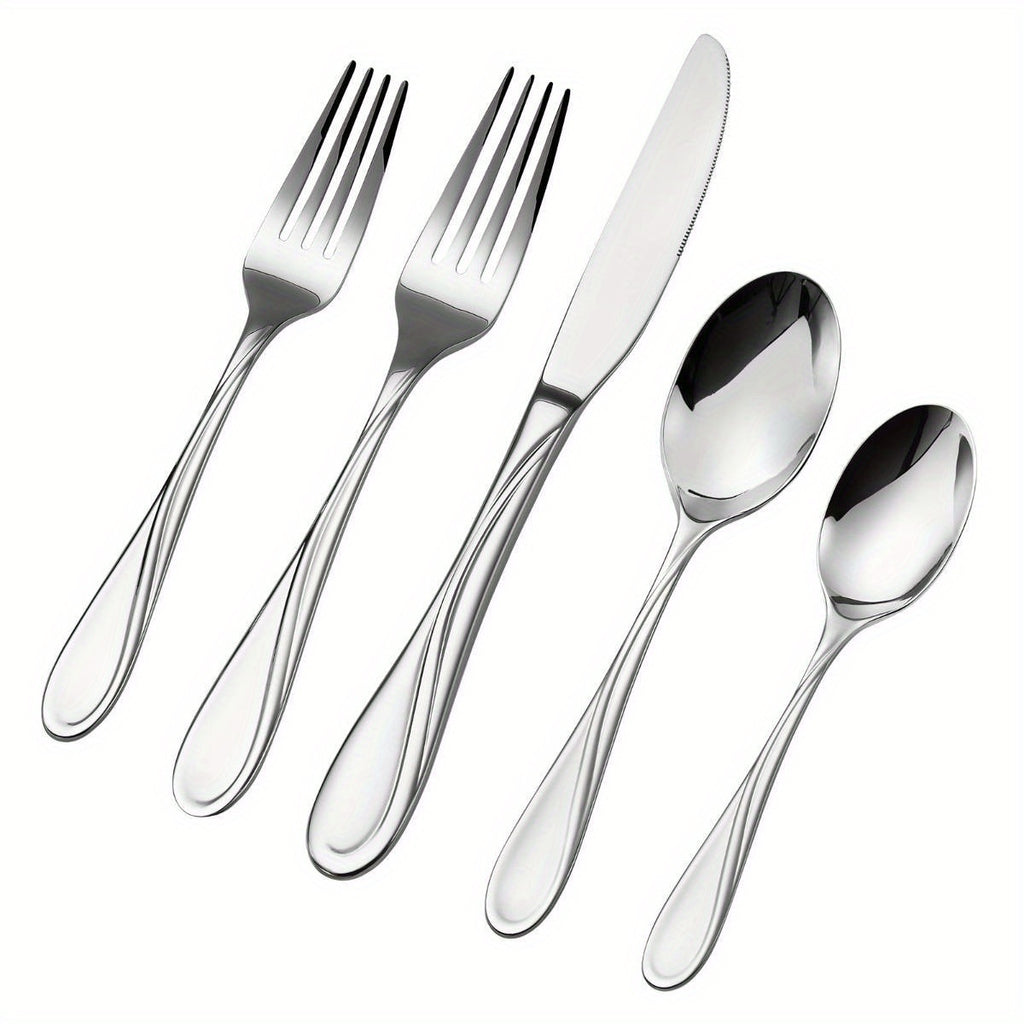 65Pie Silveryware Set Stainless Steel Cutlery Flatware Utensil Kitchen for 12