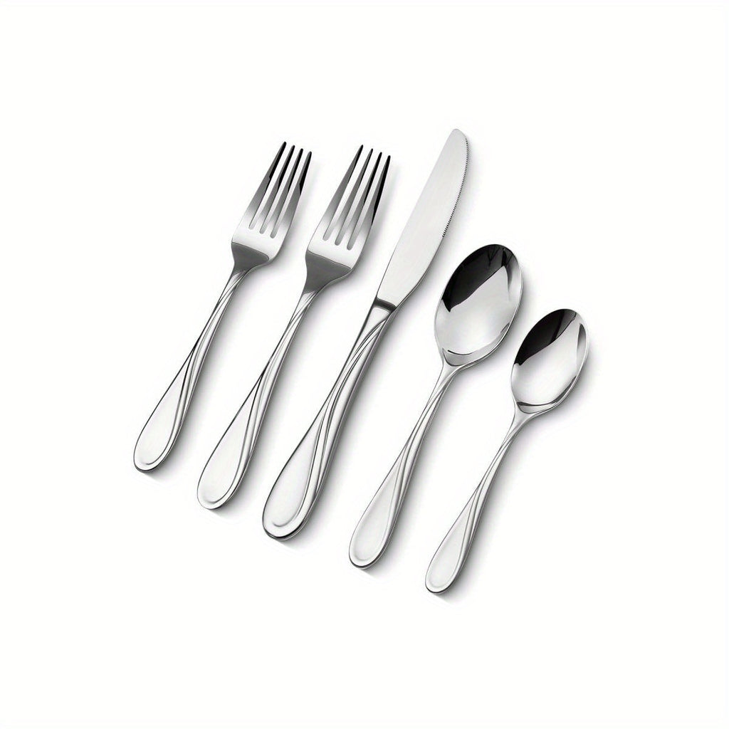 65Pie Silveryware Set Stainless Steel Cutlery Flatware Utensil Kitchen for 12