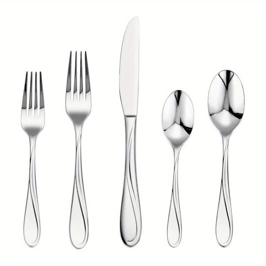 65Pie Silveryware Set Stainless Steel Cutlery Flatware Utensil Kitchen for 12