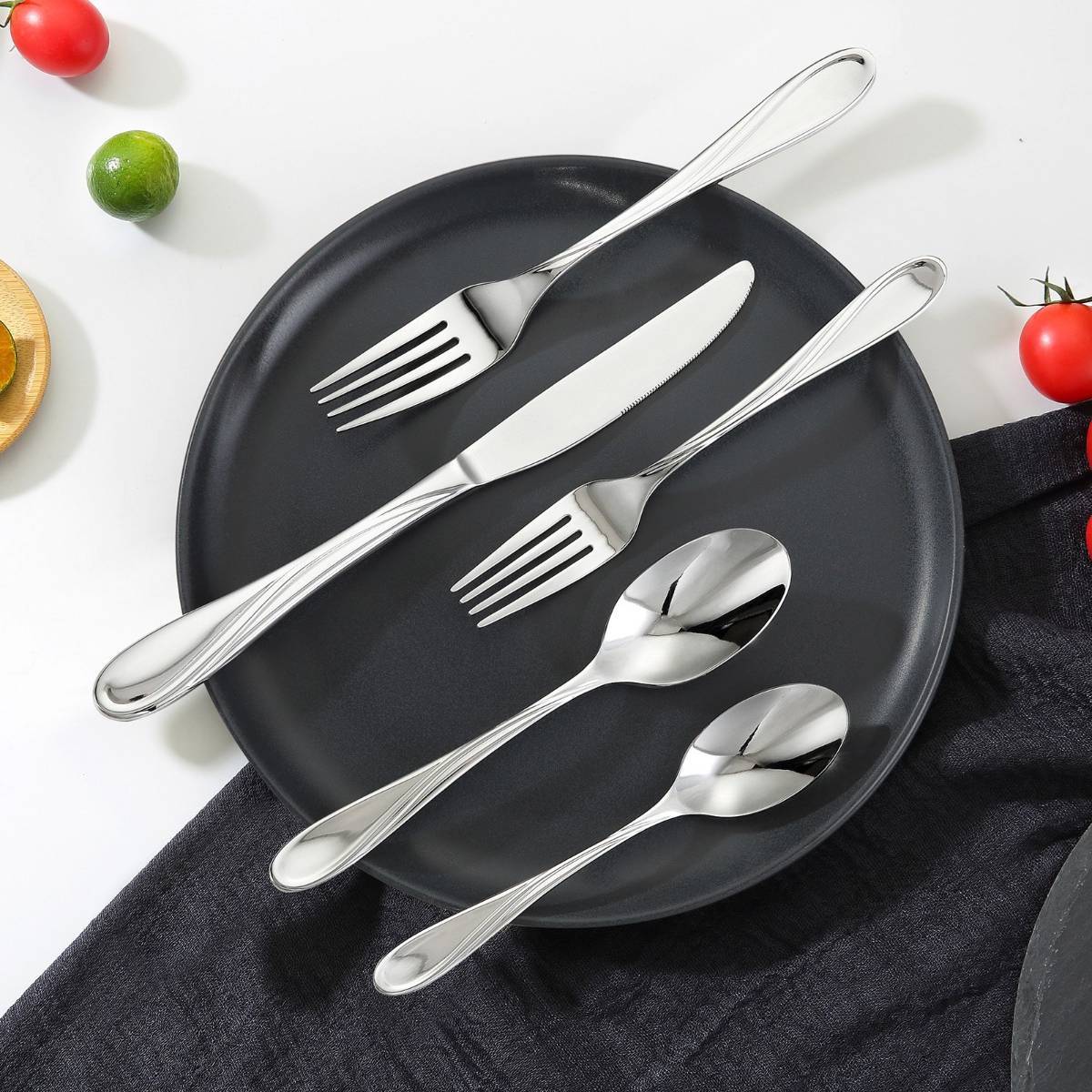 65Pie Silveryware Set Stainless Steel Cutlery Flatware Utensil Kitchen for 12
