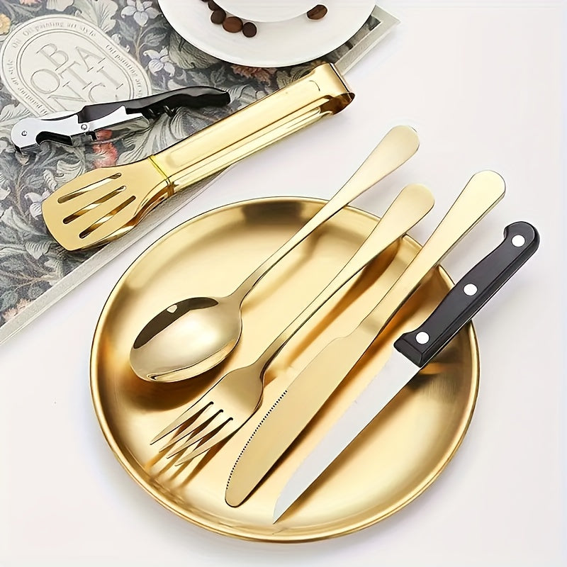 Customizable Stainless Steel Utensil Set with Spoon, Fork, and Knife - Personalized Travel & Camping Essentials, Portable Storage Case, Ideal for Holidays and Everyday Use, Camping Utensils|Polished Finish|Durable Utensils