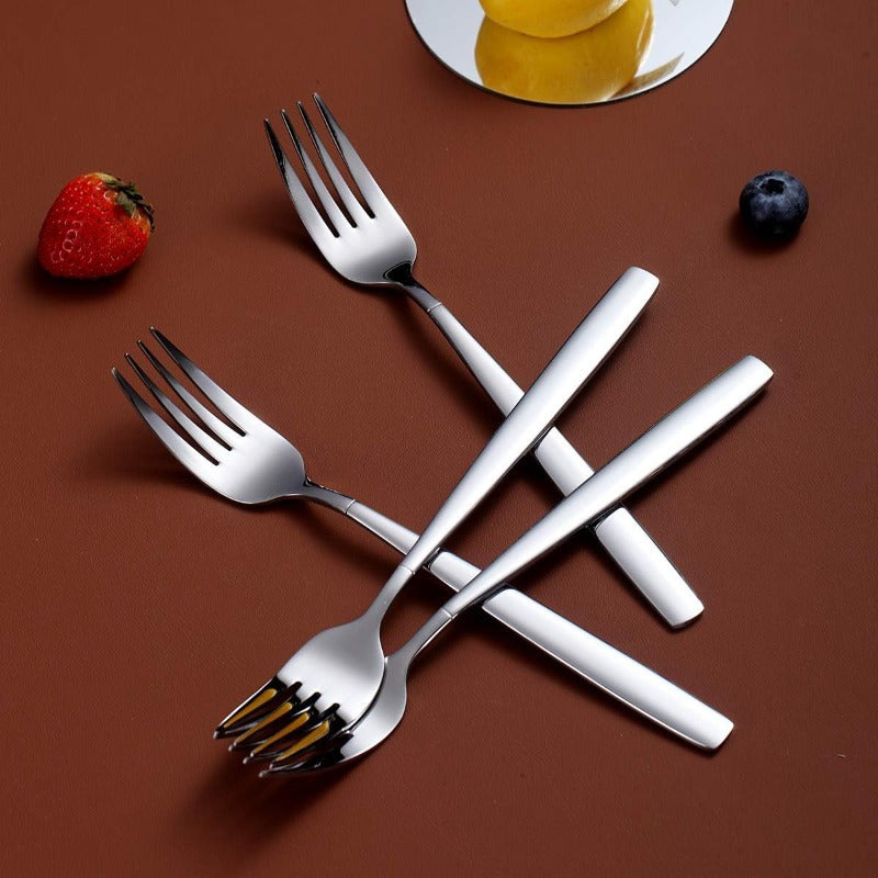 Dinner Forks of 12 Stainless Steel Modern Fork Set Forks And Spoons Silverware Spoons And Forks Set