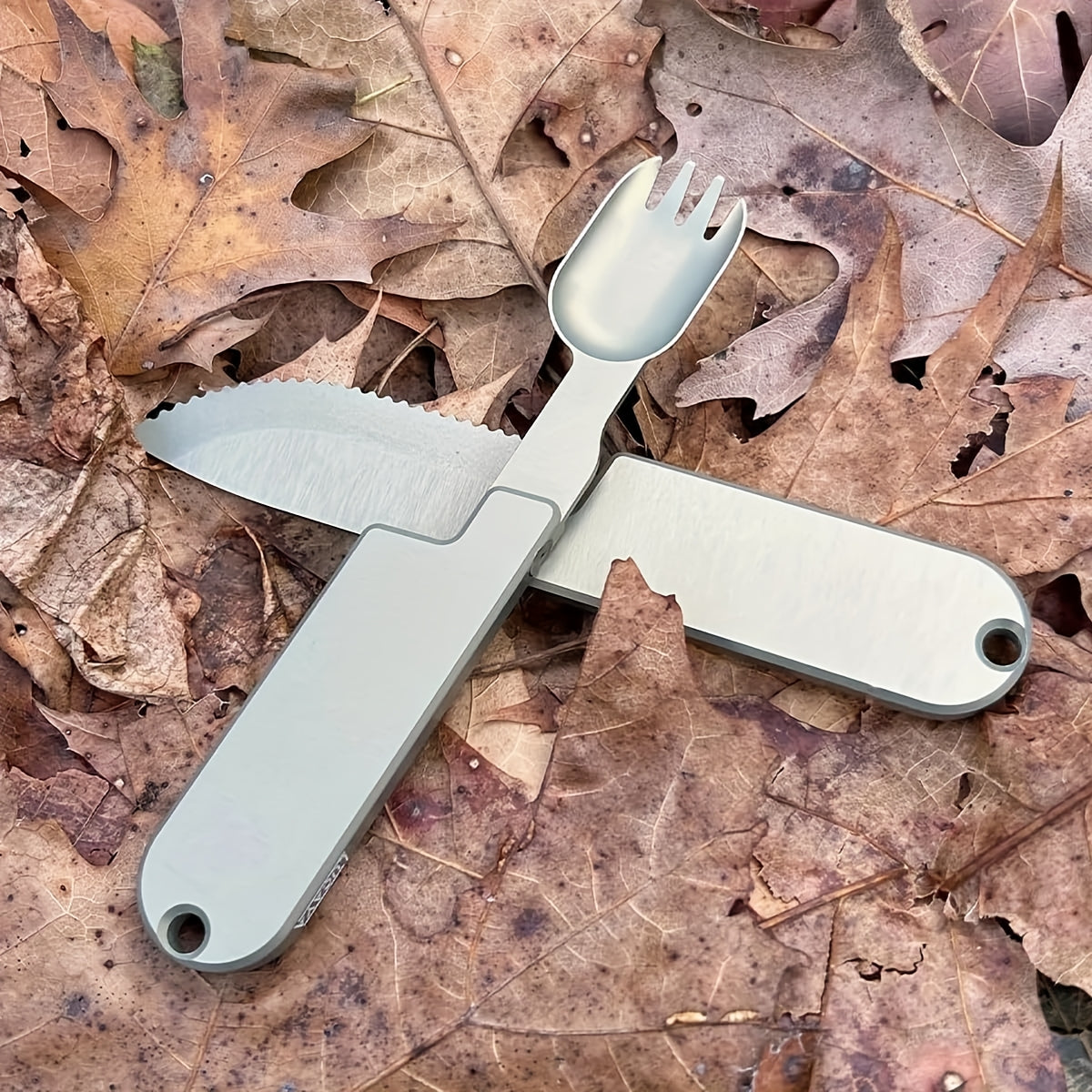 1/ 2/ 3pcs 2in 1 Camping Eating Utensils Set, Magnetic Detachable, Kopak Utensil Set, Reusable Spoon Fork Combo for Travel, Hiking, Wilderness, Backpacking Utensils