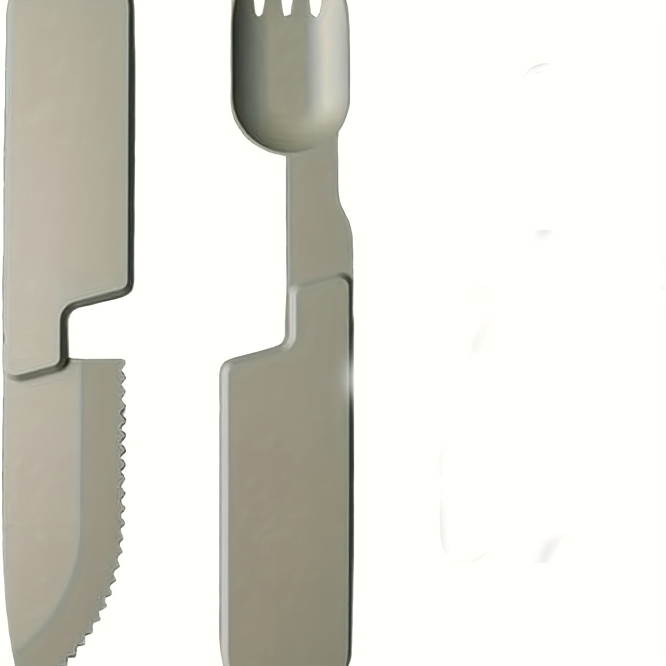 1/ 2/ 3pcs 2in 1 Camping Eating Utensils Set, Magnetic Detachable, Kopak Utensil Set, Reusable Spoon Fork Combo for Travel, Hiking, Wilderness, Backpacking Utensils